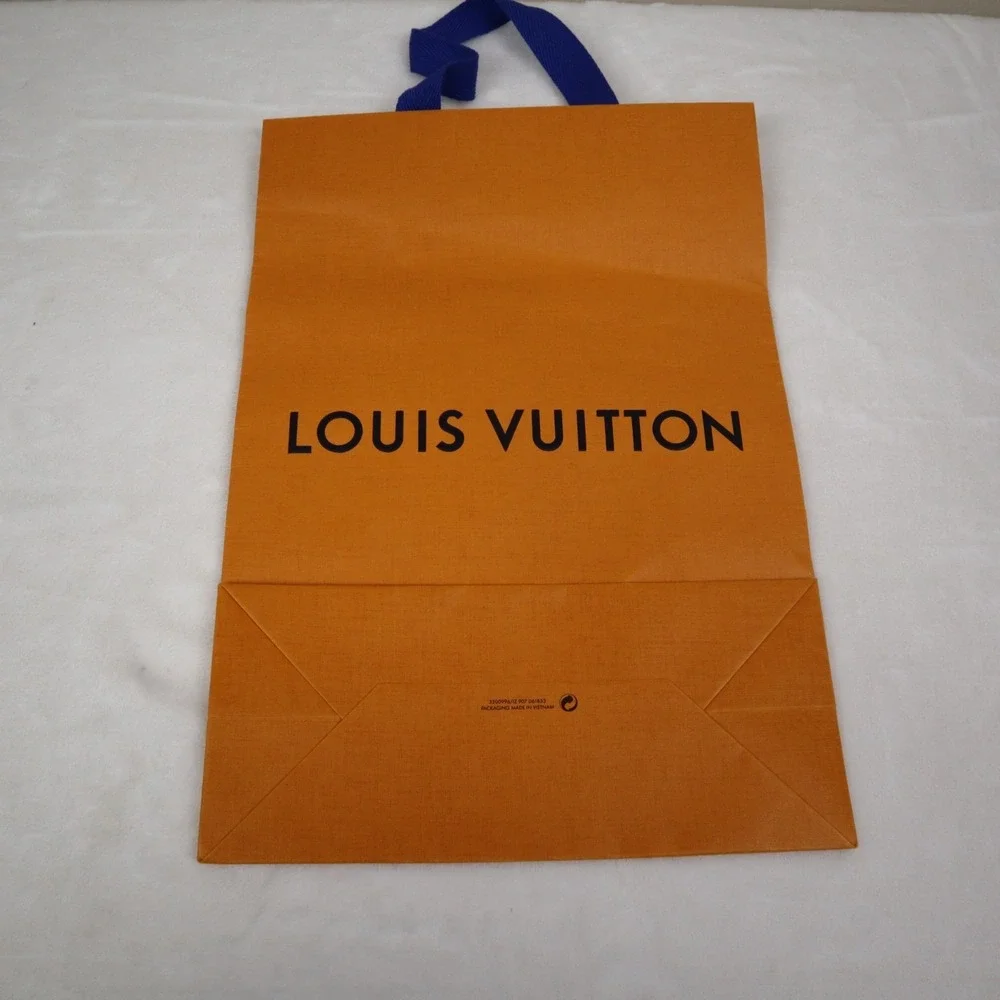 Lot of 3 - Louis Vuitton Authentic Paper Classic Shopping Tote Bag Orange